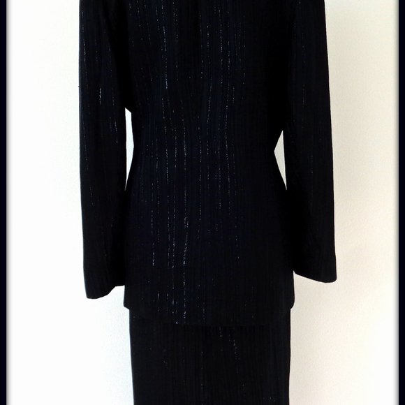 CLAUDE PATRICK PARIS LADIES VINTAGE LONG COAT SKIRT STUNNING SUIT MADE IN FRANCE - Picture 5 of 16
